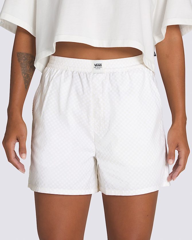 Alicia Checkerboard 3.5'' Boxer Shorts VN000MBCWHT - Image 2