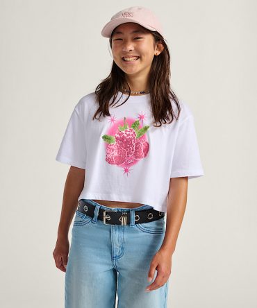 Big Kids Star Berries Crop T-Shirt VN000PTHWHT