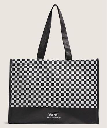 Checkerboard Reusable Tote Bag VN0A7PRZBLK