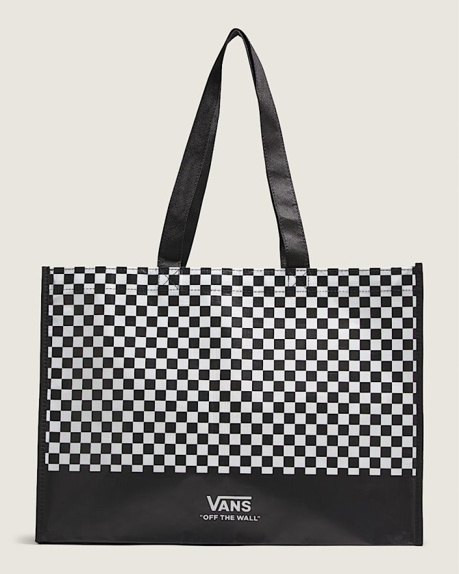 Checkerboard Reusable Tote Bag VN0A7PRZBLK