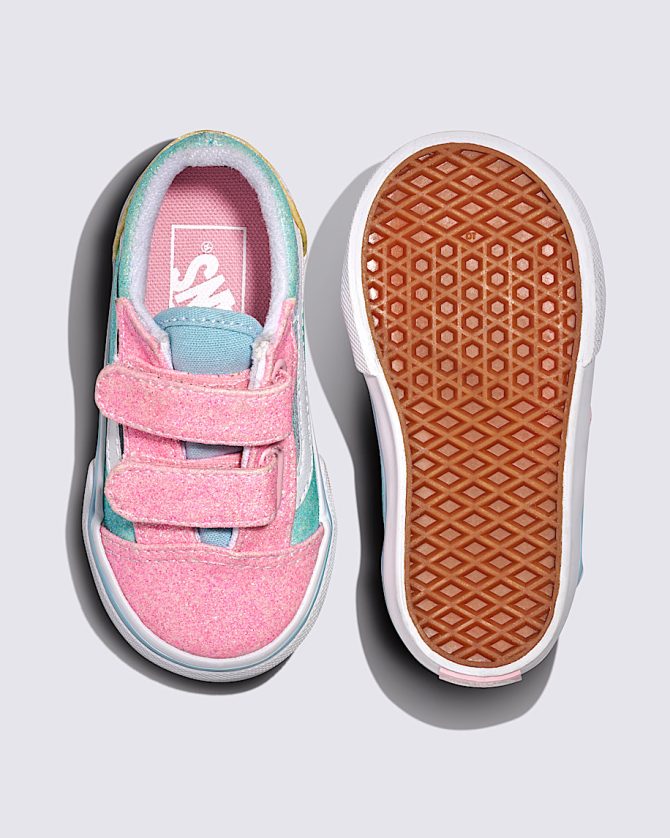 Toddler Old Skool V Glitter Shoe VN000CS6ZQP - Image 3